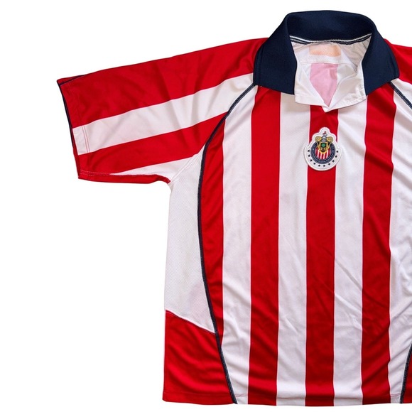 Vintage 90s Chivas De Guadalajara Soccer Jersey Mens XL Collared Mexico 8 - Picture 3 of 7